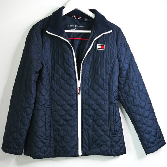TOMMY HILFIGER Navy Quilted Puffer 3 in 1 All Weather Lightweight Jacket - Small - Picture 3 of 12